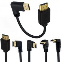 4K HDMI 2.0 Cable 90/270 Degree Angle HDMI Male to Male Cable 2K*4K 0.15M 0.6M 1.8M 1080P 3D for TV PC Projector PS3 PS4