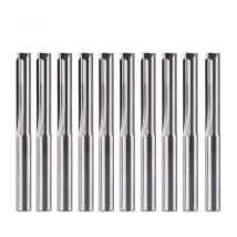 Dreanique 10pcs/lot 3.175mm Shank 2 Flute carbide Carbide End Mill CNC Router Bit Engraving Bit Straight Slot Milling Cutter