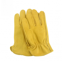 OLSON DEEPAK  Leather Work Gloves Work Drivers Gloves Gardening Motorcycle Household Work Cowhide Leather Safety Working Gloves
