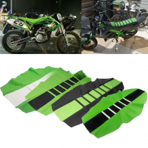 Universal Motocross Rubber Gripper Seat Covers For Kawasaki KX 450F 250F 100 85 65 KLX140 KLX110 Dirt Bike Enduro Green Seat Pad