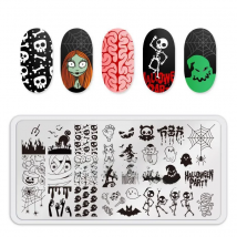 Nail Art Stamping Template Halloween Christmas Shantou Spider Snowflake Image Manicure Stamping Template For DIY Decoration