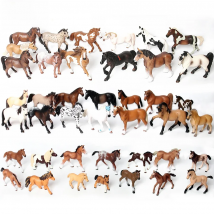 Realistic Horse Collectible Foal Figurines Set, farm Animals Horse animal model Action Figure Cake Toppers Gift Pack kids toy