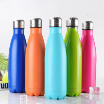 DIY Vacuum Water Bottles 500ML Safety 304 Stainless Steel Sport Coffee Cup Thermose Girls Boy Student Birth Gift Customized Logo