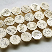 Cherry blossom envelope plant leaves Wax Seal Stamp Retro Antique Sealing Wax Scrapbooking Stamps Wedding Decorative Invitation