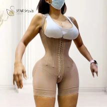 High Compression Bodysuit Fajas Colombianas Originales Shapewear Hook Eye Closure Tummy Control Thigh Trimmer Bodyshaper