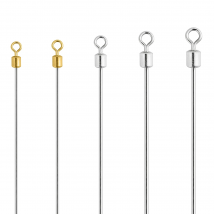 30pcs Fishing Lure Making Spinner Body Wire Shaft for Tokyo Rig Drop Shot Rig Spinnerbait Bass Trout with Swivel Looped Wire