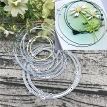 3D Spotty Line Circle Metal stencil mold Cutting Dies decoration scrapbook die cuts Album Paper Craft Embossing DIY Card Crafts