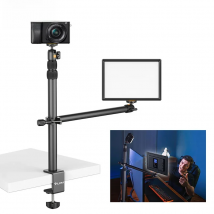 VIJIM LS02 Desk Mount Stand C-clamp Mount Light Stand Aluminum Light Bracket with 360° Rotatable Ballhead for DSLR Camera