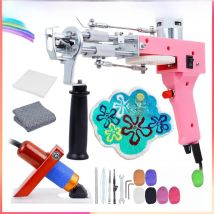 110-240V 2 IN 1 Electric Carpet Tufting Gun Cut And Loop Pile Carpet Flocking Machines Carpet Weaving Flocking Machines Pink