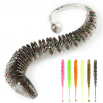 Spinpoler New Squirrel Tail Soft Lure Fishing Bait Worm Road Sub-Bait Soft Bait Insects Earthworm Fake Bait Trout Bass Drop Shot