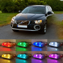For Volvo XC70 II 2007-2016 Xenon Headlight BT App RF Remote Control Multi-Color RGB Led Angel Eyes Kit Day Light