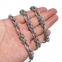 1 Meter Stainless Steel Punk Knot Link Chains for DIY Jewelry Gifts Hip-Hop Necklace Bracelet Findings Accessories Bulk Supplies