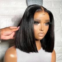 Bone Straight HD Lace Wig 13X6 Human Hair Bob 6x6 Closure Glueless Wigs 13x4 Lace Frontal Preplucked Raw 200 Density For Women