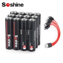 Soshine USB 1100mWh baterie litowe 1.5V AAA 1100mWh akumulator 1000 razy cykl do zdalnego sterowania mysz bezprzewodowa