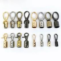 4Pcs Meetee 8-15mm Tassel Cap Clip Clasp Metal Buckles Bag Strap Cord Stopper Hook Handbag Hang Sanp Buckle Clamp Accessories