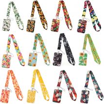CB1444 Sunflower Lanyards Keychain DIY Cell Phone Straps USB ID Card Badge Holder Keyring Belt Strap Hanging Rope Lariat Keycord