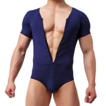 Slim Fitness Mens Jockstrap Bodysuit Body Shaper Bodybuilding Jumpsuit Romper Corset For Man Modal Boxer Slimming Underwear