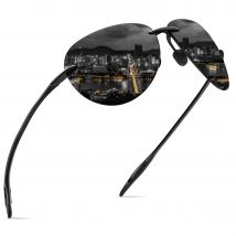 JULI Polarized Sports Sunglasses for Men Women Tr90 Rimless Frame for Running Fishing Golf Surf Driving 8008