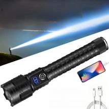 2025New 12000mAh White Laser Flashlights 1000000LM Ultra Powerful Flashlight Zoom USB Rechargeable Lantern Outdoor Camping Torch