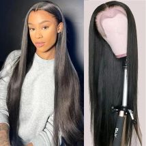100% Human Hair Wigs Straight Lace Front Wig 13x4 13x6 Lace Frontal Wig 4x4 5x5 Lace Closure Wig Natural Color Virgin Hair Geeta