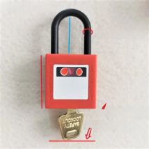 mini small security padlock Plastic Shackle safety padlock ,Nylon non conductive safety padlock steel shackle padlock
