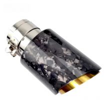 1 piece Forged carbon fiber modified car exhaust pipe for car muffler pipe decoration new style golden tips  no logo
