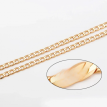 XP Jewelry --( 45 50 60 cm x 4.3 mm) 18 k Gold Plated Figaro NK 1:1 Necklaces for Men Women Fashion Jewelry