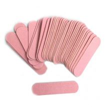 100Pcs/Lot Pink Mini Nail Files Art Tools Artificial Sander Paper Buffers Disposable Cuticle Remover Buffers Slim Crescent Grit