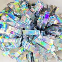 Metallic Cheerleader Pom Pom Pom Pom, 1 Pc, 4 ", 6", 8"