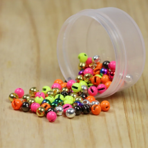 Wifreo 20PCS Slotted Heavy Buty Beads Beadhead 2.5mm-5.5mm Fly Tying Material For Jig Nymph Trout Fly Fishing Lure Accessories