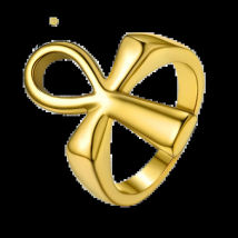 U7 Stainless Steel Ankh Cross Rings for Men Women Egyptian Hieroglyphs Symbol Key of Life Charm Size 7-14 Egypt Jewelry Gift