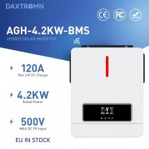 DAXTROMN Mppt 4.2KW Inverter solare ibrido 24VDC Ingresso fotovoltaico funzionante senza batteria 90-450V Grid Tie Hybrid 220V AC out