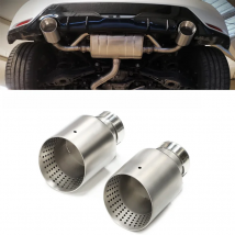 1 Pcs Matte Stainless Steel Car Muffler Tip Exhaust Tip For Golf R GTI MK7 Exhaust System Single Universal Pipe 60MM 63MM Nozzle