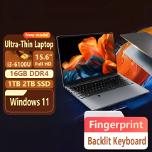 FUCHU NOWY Laptop 15,6'' 16GB DDR4 1TB 2TB SSD Intel i3-6100U Przenośny Notebook Windows 11 Laptopy Komputer do Biura Nauki Gier