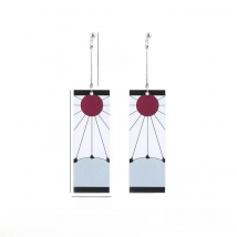 Trend Of Ghost Slaying Blade Earrings Stove Door Tanjirou The Same Sun Earrings Butterfly Ninja Two-Dimensional Animation