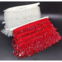 1yard price Diamond glass beads tassellace chain tassel accessories hair costumes wedding dress lace