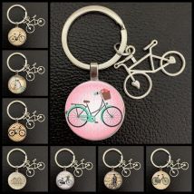 New leisure sports biker key chain simple bike silhouette art keychain bicycle bike athlete gift jewelry