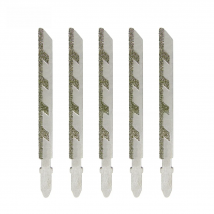 TASP 5pcs 100mm 4" T Shank Jigsaw Blades Diamond Coated Jig Saw Blade Set Masonry Granite Tile Cutting Power Tools Accessories