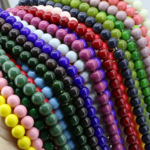 Wholesale Candy Colors Glass Synthetic Shell Pearl Glass 3-14mm Loose Beads Diy Jewelry Spacers Findings Girls'Gifts 16inch