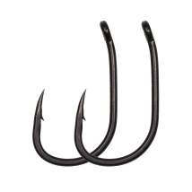 ICERIO 100pcs Matte Black High Carbon Steel Beak Point Bent Eye Carp Fishing Hooks Barbed Rig Hook