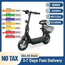 Mankeel M5 Pro Scooter elettrico con cestino per sedile 500W 48V 13Ah Pieghevole Kick eScooter Gamma massima 35-45 km Scooter per mobilità 42 km/h