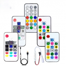 WS2811 WS2812B Led Pixels Strip Light Controller WS2812 USB/DC MINI 3Keys RF 14/17/21Keys Led Tape Remote Controller DC5-24V