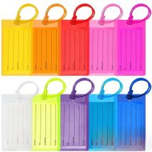 10/20PCS Luggage Tag Boarding Shipping PVC Baggage Tags Travel Accessory Women Men Suitcase ID Address Name Holder Bag Label