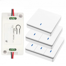 Rf 433Mhz Wireless Push Button Smart Light Switch  Remote Control 90-250V 10Amp 1CH RF Relay Receiver Transmitter for Fan Lamp