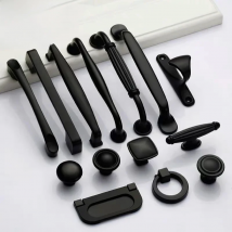 Black Dressers Cabinet Handles Furniture Knobs Pulls Handles Kitchen Accessories Storage Handles Drawer Knobs Pulls Cupboard