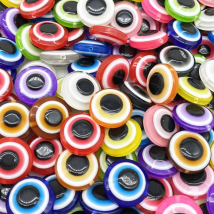 20mm Mixing Oval Beads Evil Eye Resin Spacer  for Jewelry Making Bracelet DIY