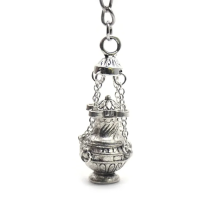 Christian Incense Burner Keychain Religious Key Ring Bag Car Pendant Keyfob Gift Y3NE
