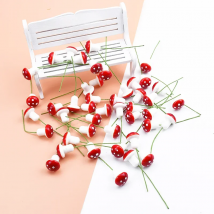 20pcs Cheap Artificial Plants Fake Mushroom Christmas Decorations for Home Wedding Scrapbooking DIY Brooch Gifts Box Foam Pompon