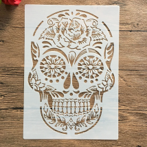 A4 29 * 21cm  Skull DIY Stencils Wall Painting Scrapbook Coloring Embossing Album Decorative Paper Card Template,wall