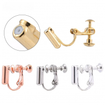 2/10 Pcs,Clip On Earrings For Women，Earring Findings For Diy Jewelry Making Accessories Materials，Ear Stud Conversion Ear Clip
